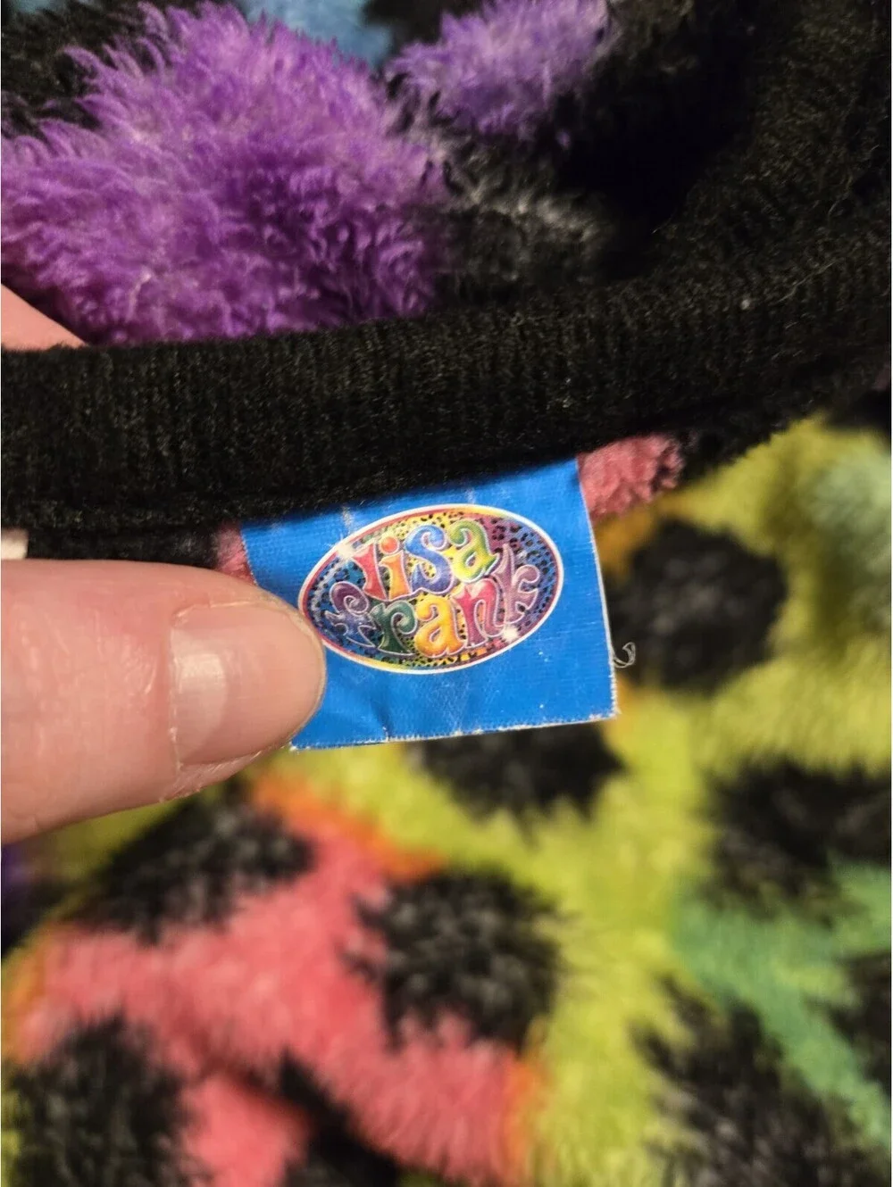 Lisa Frank Plush Blanket Throw Hunter Leopard Rainbow 60.5X88”